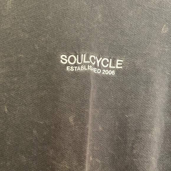 Soul Cycle Distressed Crew Neck Sweatshirt Sold Out Gray Large - Picture 2 of 3